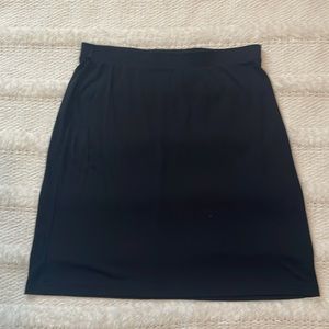 Y2K Mossimo skirt black rayon knit knee length women’s size L large